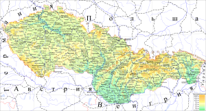 Карта Чехословакии